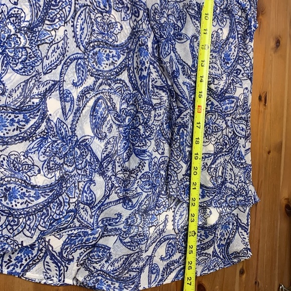 Tamara H Office Top, Blue & White, Flowing, Airy - Picture 6 of 9